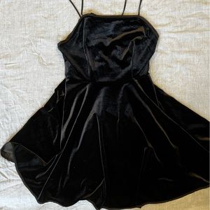 velvet skater dress with corset back and adjustable straps